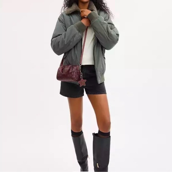 Coach Boxed Mini Rowan Crossbody Bag And Mirror Bag Charm Set In Signature Canva - Picture 8 of 12